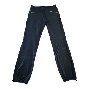 Athleta Black Drawstring Joggers Adjustable Ankle Cuffs Womens Med. Active